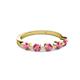 3 - Keva 3.40 mm Rhodolite Garnet 5 Stone Wedding Band 