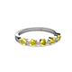 3 - Keva 3.40 mm Yellow Sapphire 5 Stone Wedding Band 