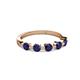 3 - Keva 3.40 mm Blue Sapphire 5 Stone Wedding Band 