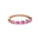 3 - Keva 3.40 mm Pink Sapphire 5 Stone Wedding Band 