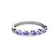 3 - Keva 3.40 mm Tanzanite 5 Stone Wedding Band 