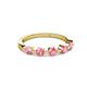 3 - Keva 3.40 mm Pink Tourmaline 5 Stone Wedding Band 