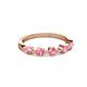 3 - Keva 3.40 mm Pink Tourmaline 5 Stone Wedding Band 