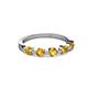 3 - Keva 3.40 mm Citrine 5 Stone Wedding Band 