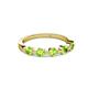 3 - Keva 3.40 mm Peridot 5 Stone Wedding Band 