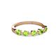 3 - Keva 3.40 mm Peridot 5 Stone Wedding Band 
