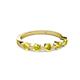 3 - Keva 3.40 mm Yellow Sapphire 5 Stone Wedding Band 