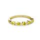 3 - Keva 3.40 mm Yellow Diamond 5 Stone Wedding Band 