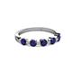3 - Keva 3.40 mm Blue Sapphire 5 Stone Wedding Band 