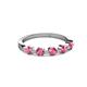 3 - Keva 3.40 mm Rhodolite Garnet 5 Stone Wedding Band 
