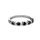 3 - Keva 3.40 mm Black Diamond 5 Stone Wedding Band 