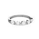 3 - Keva 3.40 mm White Sapphire 5 Stone Wedding Band 