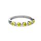 3 - Keva 3.40 mm Yellow Diamond 5 Stone Wedding Band 