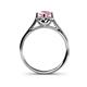 5 - Myrna Pink Tourmaline and Diamond Halo Engagement Ring  