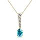 1 - Orah London Blue Topaz and Diamond Journey Pendant 