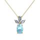 1 - Rayen Aquamarine and Diamond Slider Pendant 