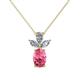 1 - Rayen Pink Tourmaline and Diamond Slider Pendant 