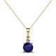 1 - Reyne Blue Sapphire and Diamond Two Stone Pendant 