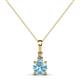 1 - Reyne Aquamarine and Diamond Two Stone Pendant 