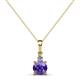 1 - Reyne Iolite and Diamond Two Stone Pendant 
