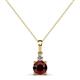 1 - Reyne Red Garnet and Diamond Two Stone Pendant 