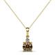 1 - Reyne Smoky Quartz and Diamond Two Stone Pendant 