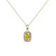 1 - Edlyn Yellow Sapphire and Diamond Halo Pendant 