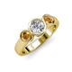 2 - Naava Diamond and Citrine Three Stone Engagement Ring 