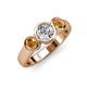 2 - Naava Diamond and Citrine Three Stone Engagement Ring 