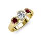 2 - Naava Diamond and Ruby Three Stone Engagement Ring 