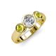 2 - Naava Yellow and White Diamond Three Stone Engagement Ring 