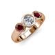 2 - Naava Diamond and Ruby Three Stone Engagement Ring 