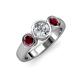 2 - Naava Diamond and Ruby Three Stone Engagement Ring 