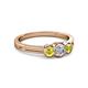3 - Irina Yellow and White Diamond Three Stone Engagement Ring 