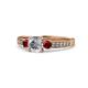 1 - Dzeni Diamond and Ruby Three Stone Engagement Ring 