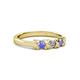 3 - Fiona Tanzanite and Diamond XOXO Three Stone Engagement Ring 