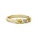 3 - Fiona Citrine and Diamond XOXO Three Stone Engagement Ring 