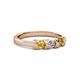 3 - Fiona Citrine and Diamond XOXO Three Stone Engagement Ring 
