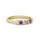 3 - Fiona Amethyst and Diamond XOXO Three Stone Engagement Ring 