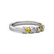 3 - Fiona Citrine and Diamond XOXO Three Stone Engagement Ring 
