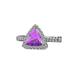 1 - Alyona Trillion Cut Amethyst and Diamond Halo Engagement Ring 