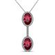 1 - Zaneta Ruby and Diamond Halo Slider Pendant 
