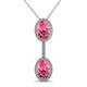 1 - Zaneta Pink Tourmaline and Diamond Halo Slider Pendant 
