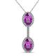 1 - Zaneta Amethyst and Diamond Halo Slider Pendant 