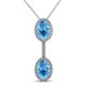 1 - Zaneta Blue Topaz and Diamond Halo Slider Pendant 