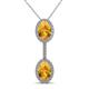 1 - Zaneta Citrine and Diamond Halo Slider Pendant 