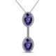 1 - Zaneta Iolite and Diamond Halo Slider Pendant 