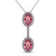 1 - Zaneta Rhodolite Garnet and Diamond Halo Slider Pendant 