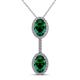 1 - Zaneta Emerald and Diamond Halo Slider Pendant 