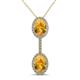 1 - Zaneta Citrine and Diamond Halo Slider Pendant 